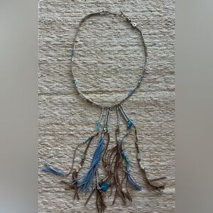 Johnny Was Blue and Brown Necklace